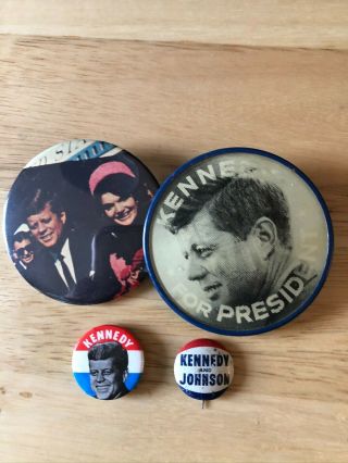 Vintage John F.  Kennedy Political Campaign Buttons,  1960