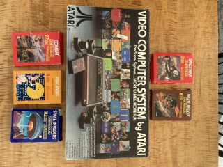 Vintage Atari Cx - 2600 Console With Controllers & Iconic Games (a, )