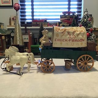 Vintage Ideal Roy Rogers Fix - It Chuck Wagon And Jeep Set