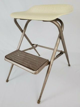 Vintage Samsonite Folding Step Stool Chair Mid - Century Modern Retro