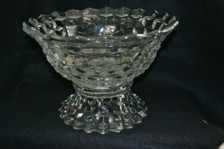 Vintage Fostoria Punch Bowl And Stand,  American Pattern