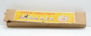 Vintage Birthday Train Candle Holder Set Japan Box See Notes On Conditi