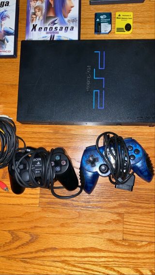 Vintage Sony Playstation 2 PS2 Console Bundle w/2 Controllers,  2 Memory,  5 Games 2