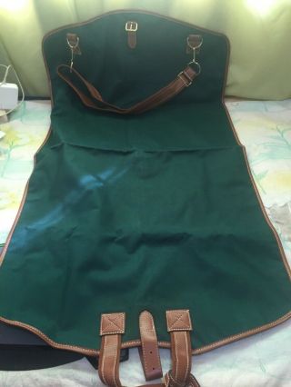 Vintage Polo Ralph Lauren Green Brown Travel Suit Garment Hanging Clothes Bag