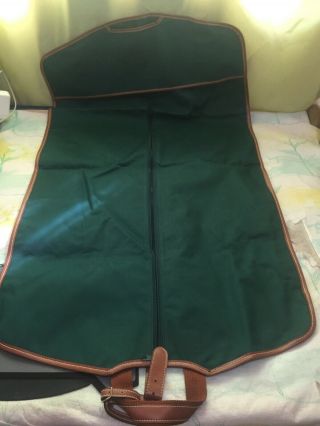 Vintage Polo Ralph Lauren Green Brown Travel Suit Garment Hanging Clothes Bag 2