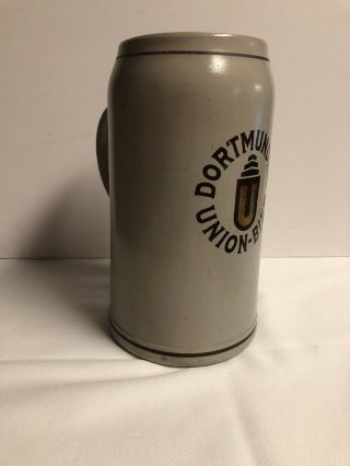Vintage Huge 3 Liter Dortmunder Stoneware Beer Stein Mug Germany St42
