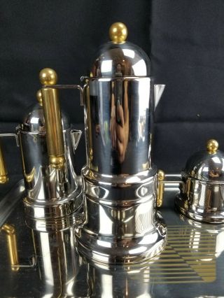 Vintage Modern Italian Stainless Steel Inox 18/10 Espresso Set 2