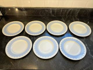Vintage English Wedgwood Queensware Set Of 7 Plates 8 1/2 "