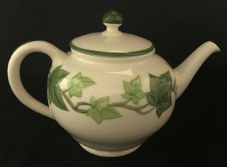 Vintage Hand Painted Franciscan Ivy 5 Cup Teapot 1949 - 53 Usa Ca Euc