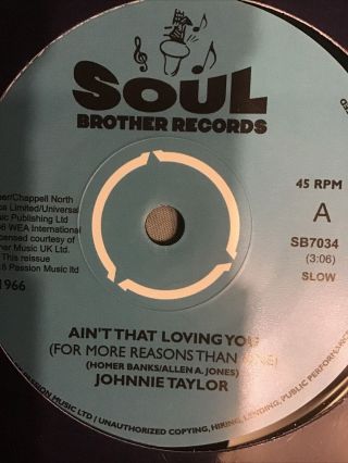 Johnnie Taylor - Blues In The Night / Ain’t That Loving You