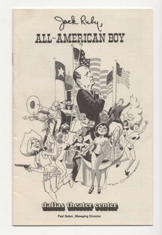 Jack Ruby All American Boy 1974 Playbill With Facsimile Signature On Cover