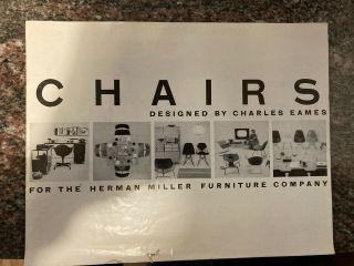 Vintage Herman Miller Eames Chairs Brochure Rare