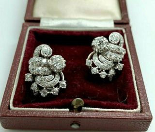 3ct Diamond Vintage Art Engagement Wedding Sparkle Earring 