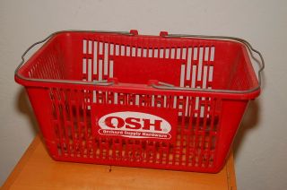Vintage OSH Orchard Supply Hardware Red Shopping Basket San Jose History 2