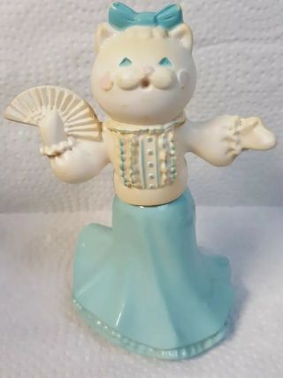 Vintage Avon Dancing Cat Perfume Bottle With Pretty In Pink Cologne Partial