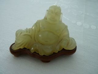 A Small Chinese Bowenite Figure Of A Budai