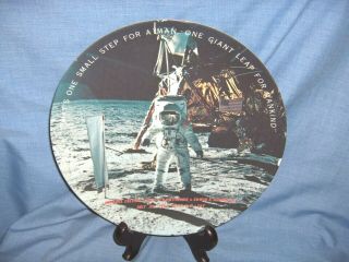 338 - 1969 Apollo 11 Moon Landing Commemorative Collector Plate - One Small Step