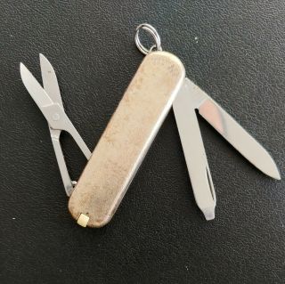 VINTAGE STERLING SILVER & 18KT GOLD TIFFANY & CO.  VICTORINOX SWISS ARMY KNIFE 2