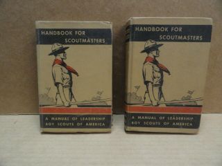 Boy Scout Handbook For Scoutmasters Vol.  1 & 2 1944 & 1945 Hardcover
