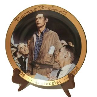 Bradford Exchange Norman Rockwell Plate Stamps Freedom Of Speech