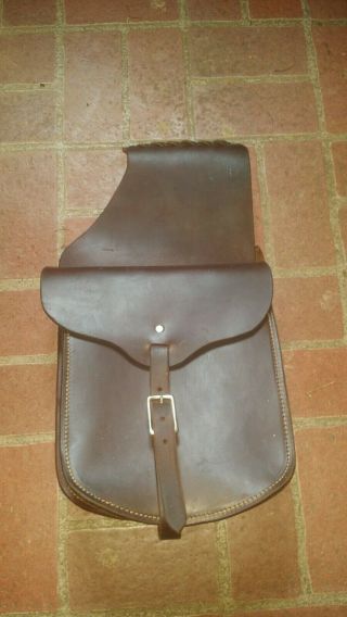 Vintage Leather Western Saddle Bags Horse Tack