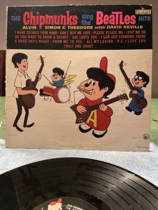 (the Beatles) The Chipmunks Sing The Beatles Hits 1964 Liberty Records Lrp 3388
