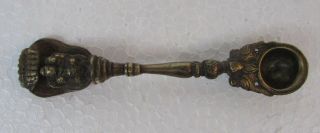 Vintage Brass Engraved Hand Carved Ritual Holy Water Spoon,  Collectible
