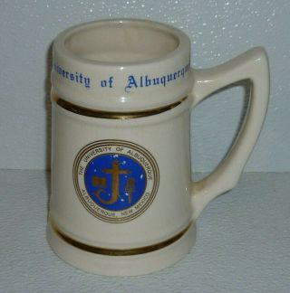 University Of Albuquerque Beer Stein Mug Cup Vtg 5.  5 "