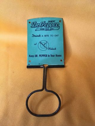 Vintage 10 - 2 - 4 Dr Pepper Drink A Bite To Eat Broom Holder Advertising Sign
