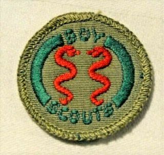 Boy Scout Public Healthyman Proficiency Award Badge Black Back Troop Large