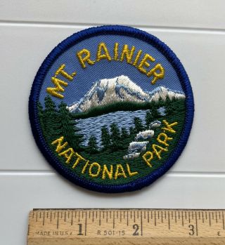Mt.  Mount Rainier National Park Washington State Wa Round Embroidered Patch