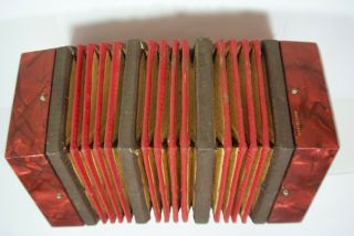 Vintage Button Accordion Concertina made in Italy Squeeze Box 3