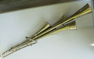 Vintage German Ddr Gdr Fanfare 5 Bells Signal Horn