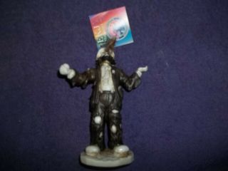 Emmett Kelly Jr Ceramic Clown - Balancing Act/with Feather - Flambro