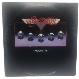 Aerosmith - " Rocks " - Lp 1976 Columbia Pc 34165 Vg,  / Vg