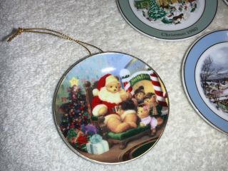 AVON Miniature CHRISTMAS PLATE Ornaments SETof 5– Christmas 2