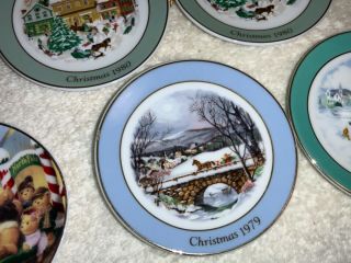 AVON Miniature CHRISTMAS PLATE Ornaments SETof 5– Christmas 3
