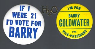 1964 Barry Goldwater Campaign Button & Pin Group