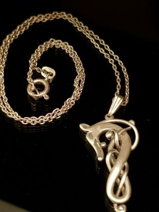 Omg Ola Gorie Vintage Sterling Silver Zoomorphic Necklace