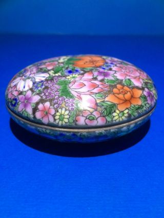 An Antique Chinese Millefleur Circular Box And Cover,  Qing,  Guangxu Mark