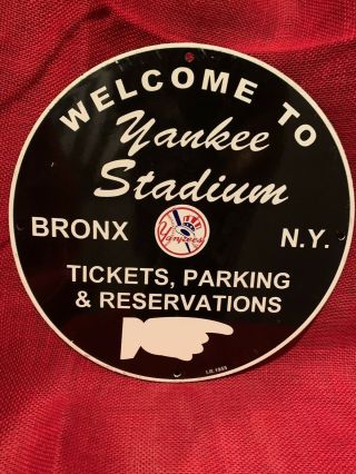 1955 Vintage Style York Yankees Stadium Baseball 11 3/4 " Porcelain Sign