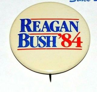 1984 Ronald Reagan Bush Campaign Pin Pinback Button Badge President Political