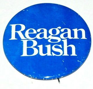 1980 Ronald Reagan George Bush Campaign Pin Pinback Button President Political