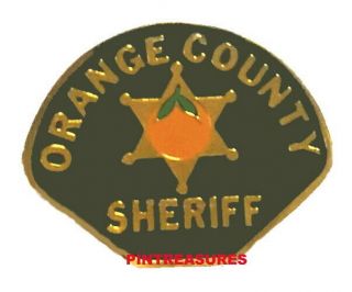 Sheriff Police Pin Patch Lapel Orange County,  Ca Sheriff Department Law Hat Pins