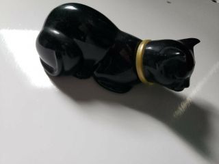 Vintage Avon Heres My Heart Black Cat Glass Bottle Cologne/perfume