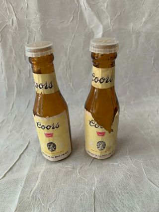 Vintage Coors Beer Bottles Salt And Pepper Shakers
