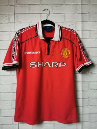 Manchester United 1998/2000 Home Umbro Vintage Football Shirt (medium)