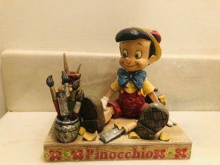 PINOCCHIO Carved From The Heart WALT DISNEY Collectible Rare Vintage Jim Shore 3