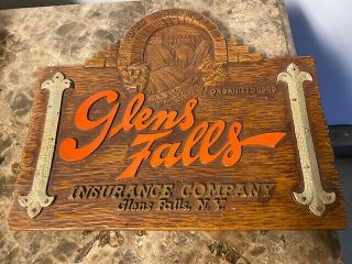 Glen Falls N.  Y.  York Insurance Sign Ca 1950 