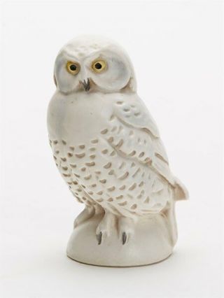 Vintage W Goebel Pottery Figure Of A Snowy Owl 20th C.